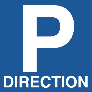 Panneau Parking Direction alu dibond 3 mm