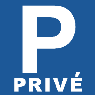 Panneau Parking Privé alu 3 mm