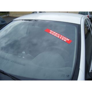Autocollant Pare brise Avantage rouge Direction Assistée