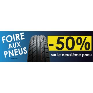 Visuel banderole Promotion Pneus 3 x 0.8 m