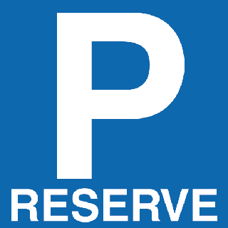 Panneau Parking Réservé alu 3 mm