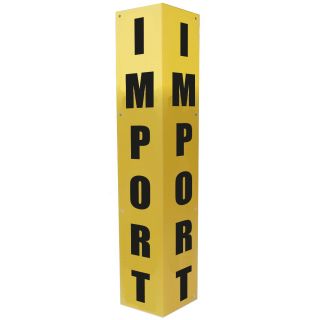 Totem de clôture Import Jaune et noir