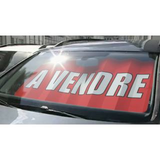 Panneau pare-brise VITRAFLASH à vendre rouge en situation