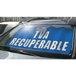 Panneau pare-brise VITRAFLASH TVA récupérable bleu en situation