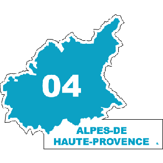 Autocollant 04 département des Alpes de Haute Provence