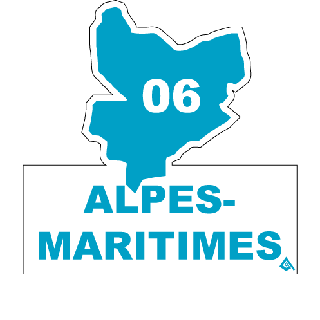 Autocollant 06 département des Alpes Maritime