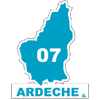 Autocollant 07 département de l'Ardèche