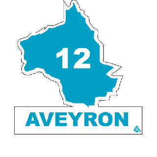 Autocollant 12 département de l'Aveyron