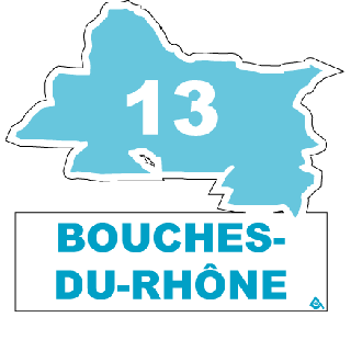 Autocollant 13 département des Bouches du Rhône