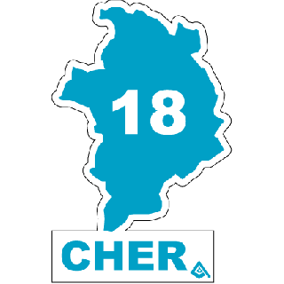 Autocollant 18 département du Cher