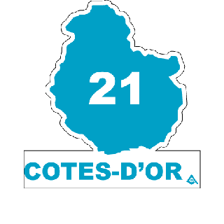 Autocollant 21 département de la Côte D'Or