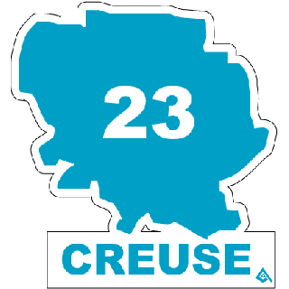 Autocollant 23 département de la Creuze