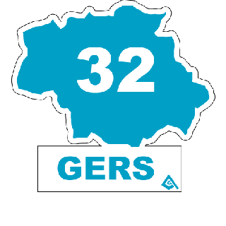 Autocollant 32 département du Gers