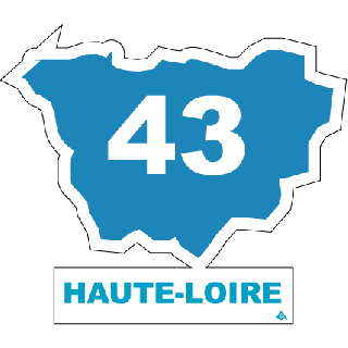 Autocollant 43 département de la Haute-Loire