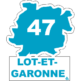 Autocollant 47 département du Lot et Garonne