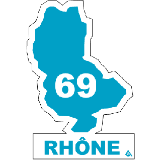 Autocollant 69 département du Rhône