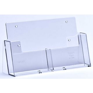 Présentoir plexiglas A6 2 compartiments pour comptoir 2COT