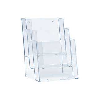 Présentoir plexiglas A5 3 compartiments pour comptoir