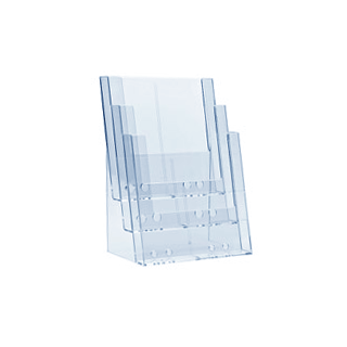 Présentoir plexiglas A4 3 compartiments pour comptoir
