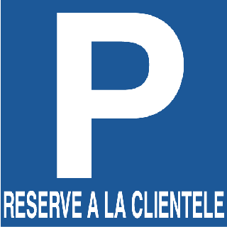 Panneau Parking Réservé à la Clientèle Alu 3 mm