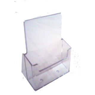 Présentoir plexiglas A4 1 compartiement pour comptoir