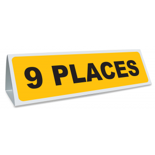 Triangle magnétique de toit 9 Places coloris jaune et noir