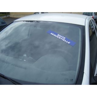 Autocollant Pare Brise Avantage bleu Boite Séquentielle