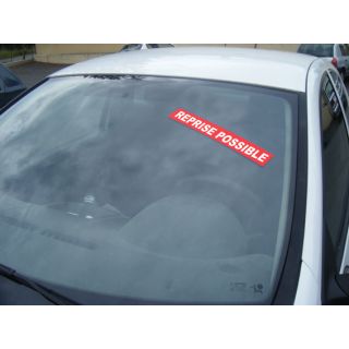 Autocollant Pare Brise Avantage rouge Reprise Possible