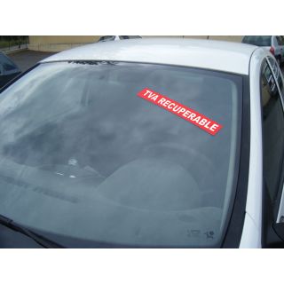 Autocollant Pare Brise Avantage rouge TVA Récupérable