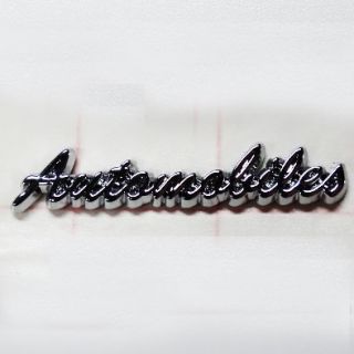Lettres adhésives chromées AUTOMOBILES en un seul bloc