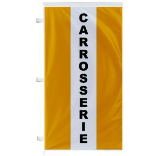 Bannière Carrosserie orange à bandes latérales