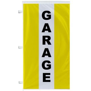 Bannière Garage jaune à bandes latérales