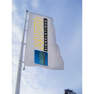 Mat en fibre de verre 8 m à potence complet en situation