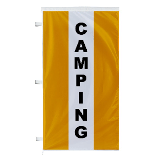 Bannière Camping orange à bandes latérales