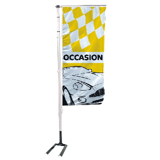 Kit mat et drapeau occasion CAR jaune et noir 4 m