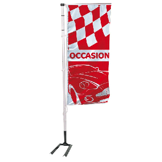 Kit mat et drapeau occasion CAR rouge 4 m
