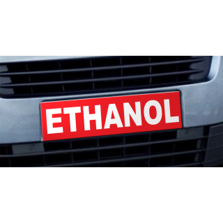 Cache plaque d'immatriculation avantage Ethanol rouge
