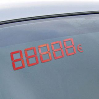 Chiffres Digitaux Adhésifs Rouge Euros