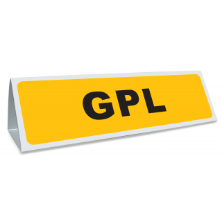 Triangle magnétique de toit GPL coloris jaune et noir