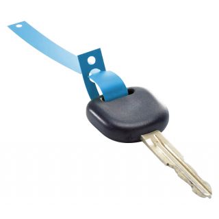Porte clés HDPE bleu avec clé
