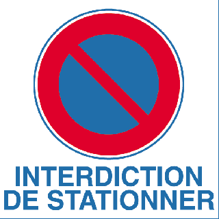 Autocollant interdiction de stationner 2