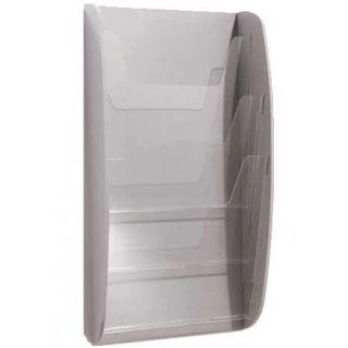 Porte brochures A4 mural NATHAN3A4 gris