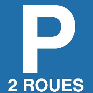 Panneau Parking 2 Roues alu 3 mm