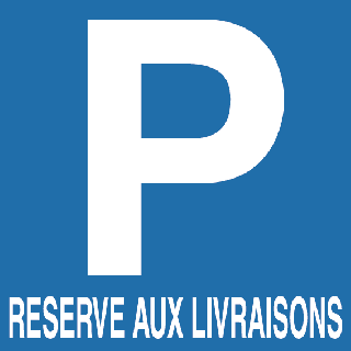 Panneau Parking Réservé Aux Livraisons Alu 3 mm