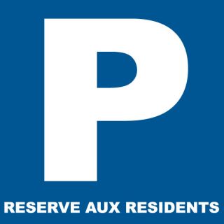 Panneau Parking Réservé Aux Résidents PVC 3 mm