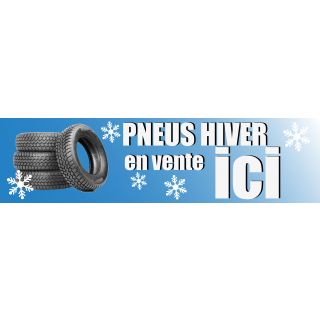 Visuel de la banderole pneus hiver en vente ici 3 x 0.8 m