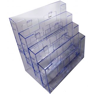 Présentoir A4 plexiglas 4 compartiments paysage ASK316