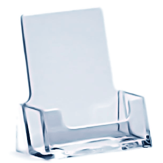 présentoir plexiglas transparent carte de visite 1 compartiment vertical ASV56