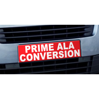 Cache plaque d'immatriculation avantage Prime à la conversion rouge