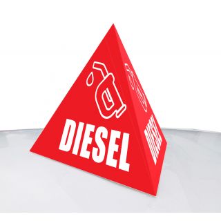 Triangle magnétique de toit Essayez Moi rouge